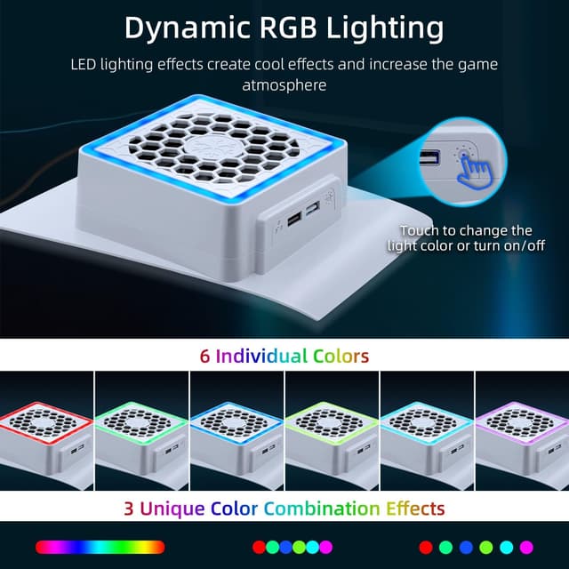 Detalle 2 de Mcbazel PS5 Slim Lüfter 3 Stufen