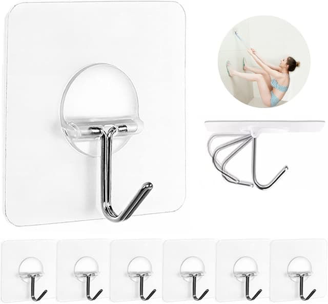 Imagen de JINSHUNFA Adhesive Wall Hooks 8-pack 🪝 en OfertitasTOP