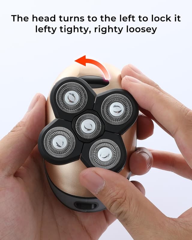 Detalle de Electric Razors for Women 5-in-1 Rechargeable Body Shaver (Gold) with IPX7 Wet/Dry Design