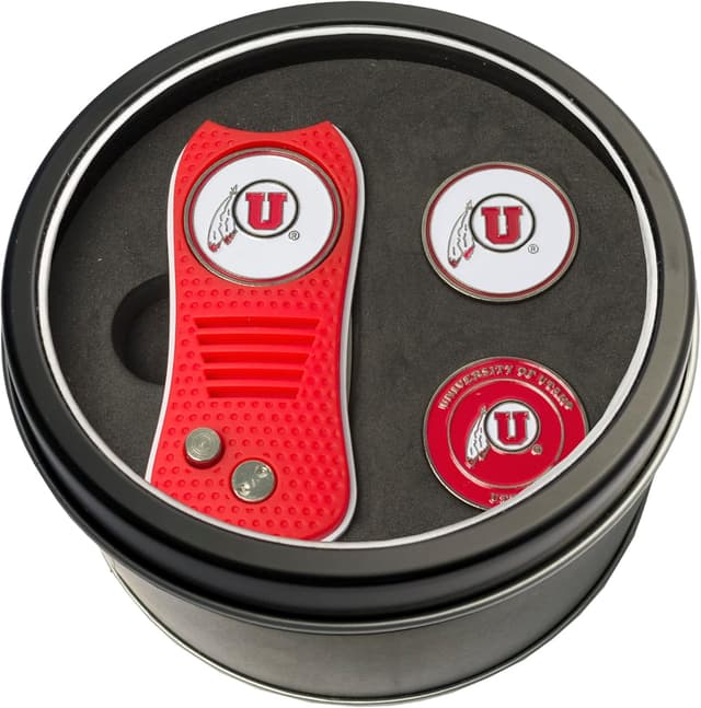 Detalle de Team Golf NCAA Adult-Unisex Tin Gift Set with Retractable Divot Tool and 2 Ball Markers
