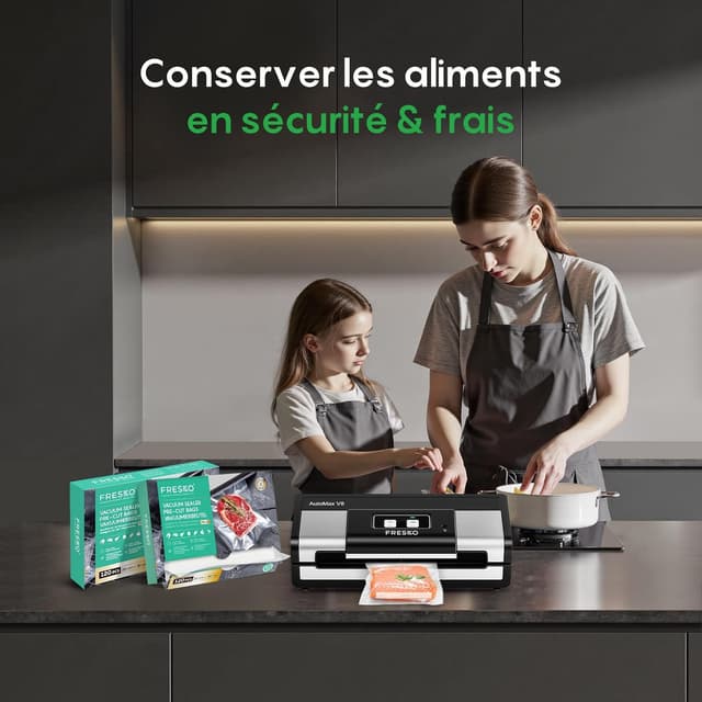 Thumbnail 6 de FRESKO Sacs sous vide alimentaire 20 x 30 cm – Lot de 120 sachets pour congélation, conservation et cuisson sous vide