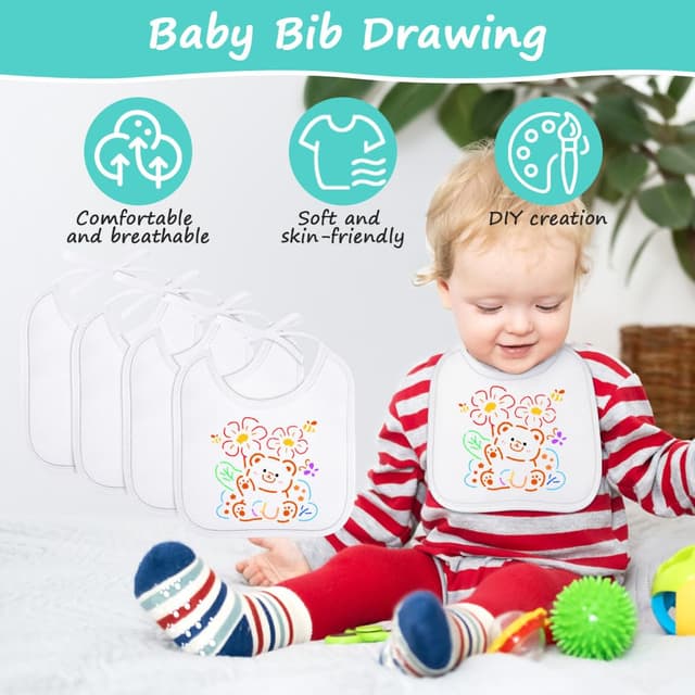 Thumbnail 2 de Aolso Baby Lätzchen 18×18 cm DIY Set 🎨