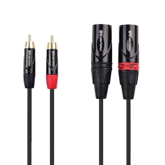 Detalle 2 de Cable Matters asymmetrisches Cinch-auf-XLR-Kabel (2×RCA auf XLR) – 1,8 m