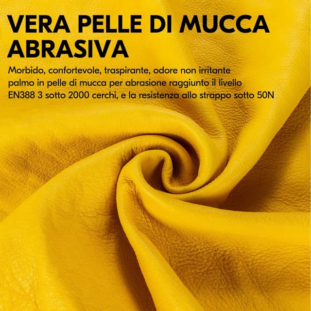 Detalle de Guanti da giardinaggio lunghi Vgo… in pelle antispina, antiscivolo e antivibrante (1 paio)