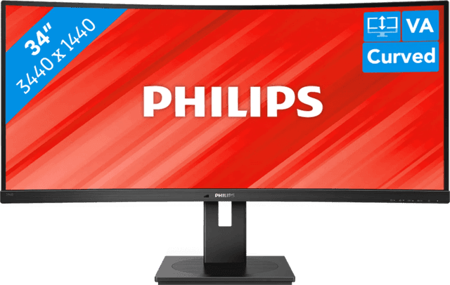 Detalle de Philips 346B1C/00 34" Ultra-Wide Monitor mit USB-C Docking und Quad HD