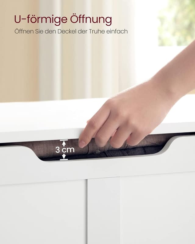Thumbnail 6 de VASAGLE Schuhbank mit Stauraum LSB060T14 – Sitztruhe im Landhausstil (40 x 100 x 46 cm)