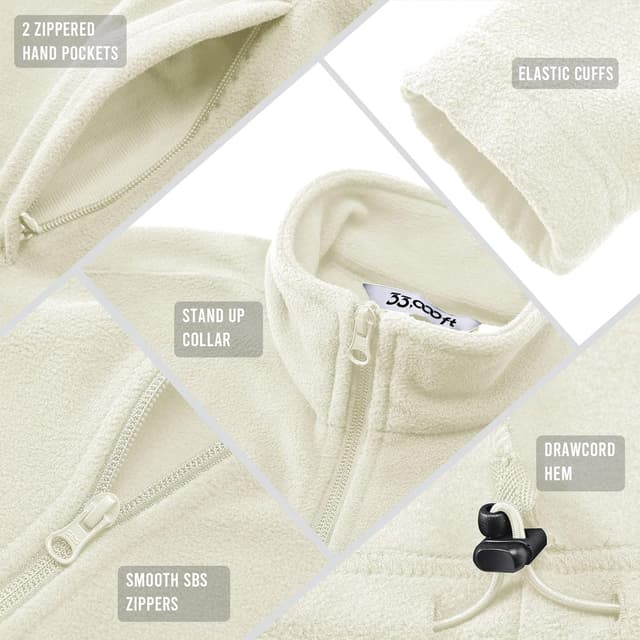 Detalle 2 de 33,000ft Damen Fleecejacke 100 % Polyester