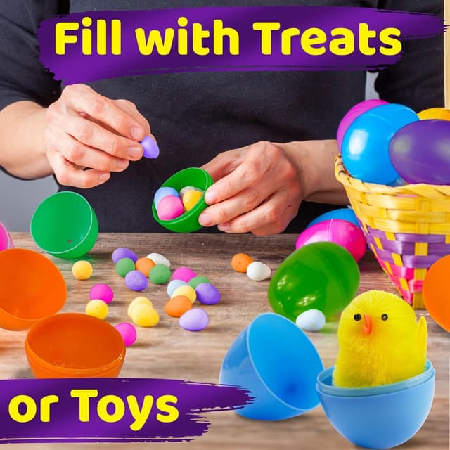 Thumbnail 3 de stargo 50 Pack Large Plastic Easter Eggs