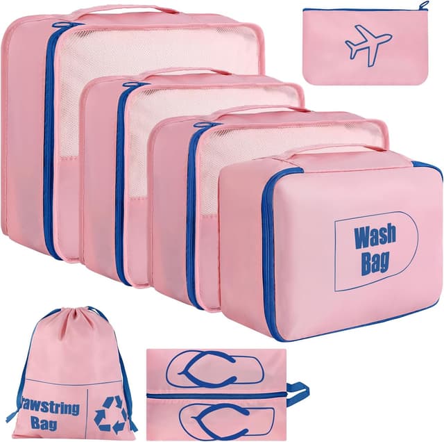 Detalle de Set 7 pezzi AiQInu Organizer Valigie impermeabili con packing cube e porta scarpe