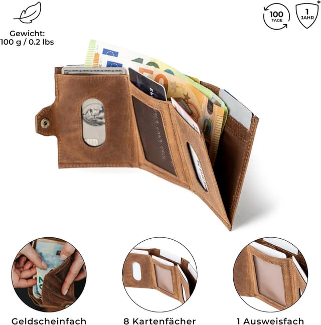 Thumbnail 3 de Berliner Bags Vintage Slim Wallet Hamburg Geldbörse 8 Karten