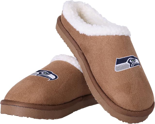 Detalle de FOCO Seattle Seahawks Closed Back Suede Slipper (Women’s Small)