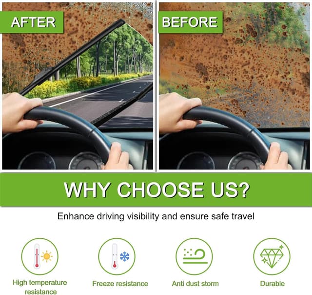 Detalle 2 de PARRATI Windshield Wipers for Mazda CX-5 & CX-9 (2017-2024) — Front & Rear Replacement Blades, Quiet & Streak-Free