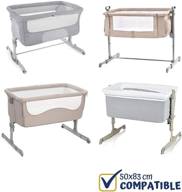 Detalle 2 de FlyIdeas set 2 lenzuola con angoli per Next to Me 50x83 cm in cotone morbido e traspirante