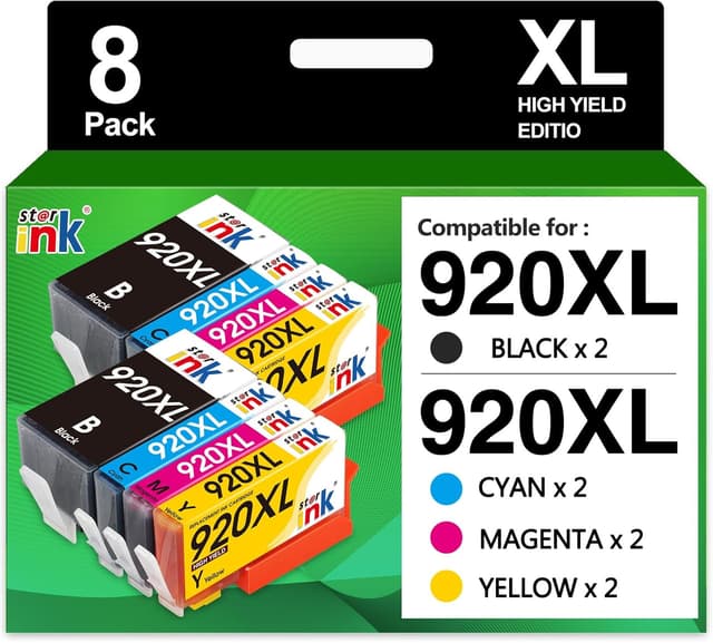 Detalle de Starink 920XL Multipack 8er-Pack Druckerpatronen đ¨