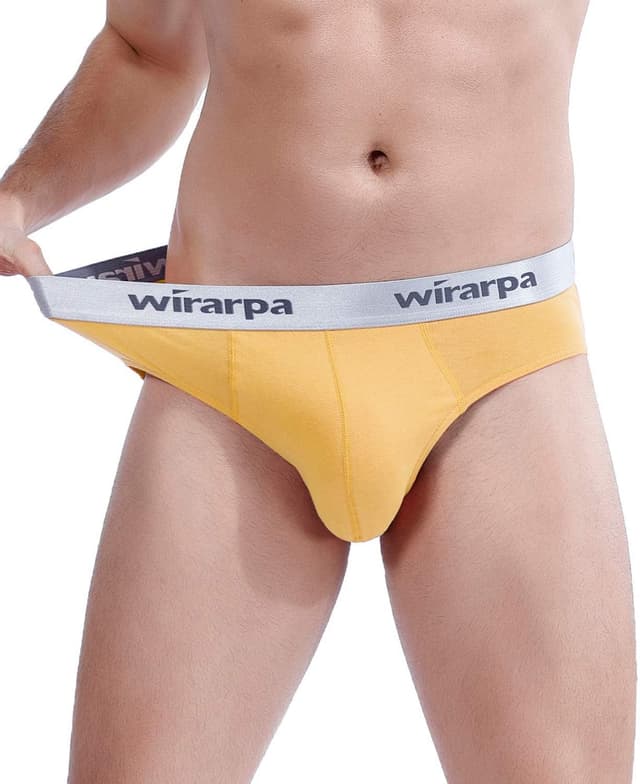 Detalle 2 de wirarpa Men’s Briefs Underpants in Cotton with Soft Wide Waistband (No Fly) – Basic Everyday Comfort