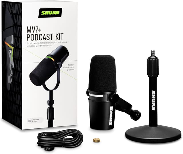 Detalle 2 de Shure MV7+ Dynamic Mic with USB-C and XLR ⚙