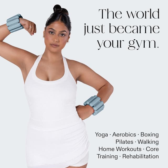 Thumbnail 2 de Bala Bangles Adjustable Wrist & Ankle Weights (2 x 2 lb) with Carrying Case