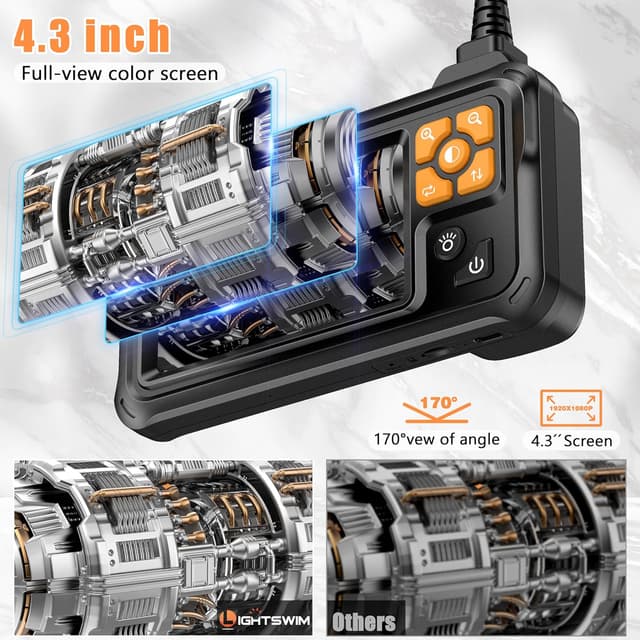 Detalle de Dual Lens Industrial Borescope 4.3 inch