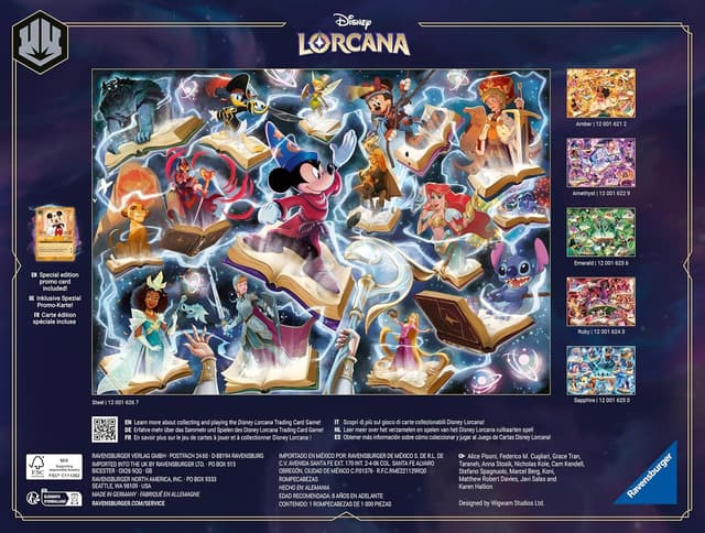 Detalle 2 de Ravensburger Puzzle 1000 Pezzi Disney Lorcana “Acciaio”, puzzle per adulti 70 x 50 cm