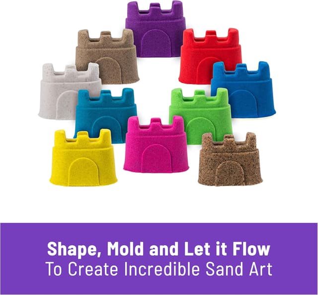 Detalle 2 de Kinetic Sand Castle Containers 10-Pack 127g 🎨