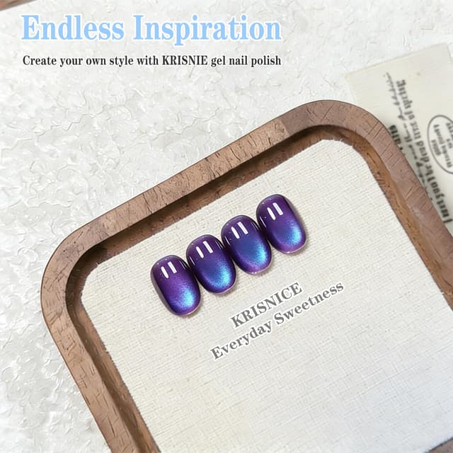 Thumbnail 6 de KRISNICE Cat Eye UV Gel Nagellack Lila