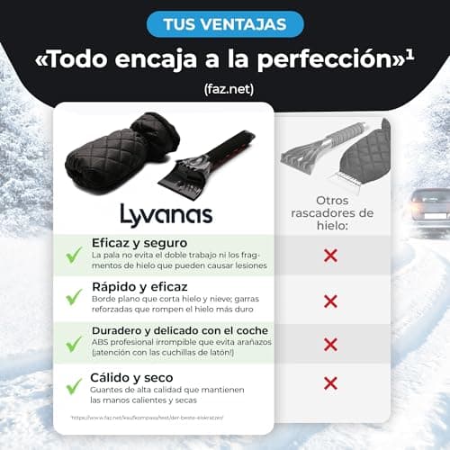 Thumbnail 4 de LYVANAS Eiskratzer mit Handschuh — Testsieger 2025 ❄️