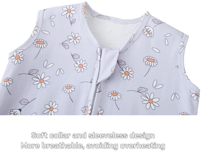 Detalle de Chilsuessy Baby Schlafsack 1,5 TOG im 2er-Pack aus 100% Baumwolle (Ganzjahres-/Übergangssack) – 78 cm, 6–12 Monate