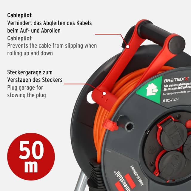 Detalle de Brennenstuhl Garant V2 enrouleur de câble 50 m