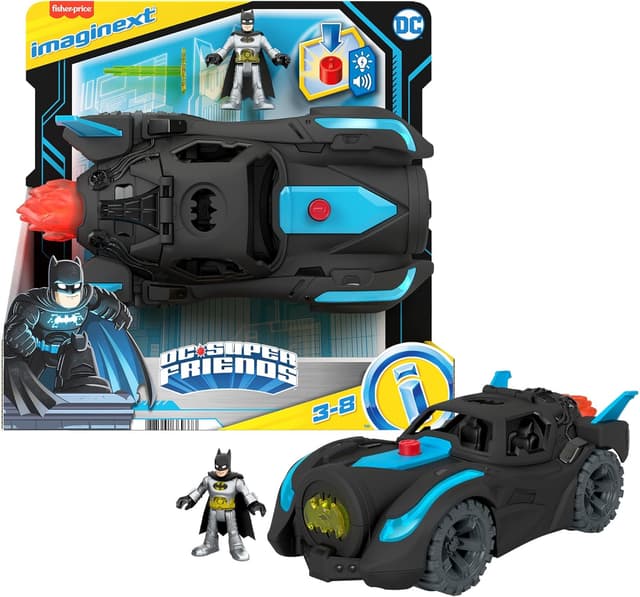 Detalle de Batmobile Imaginext 30,5 cm luci e suoni HGX96
