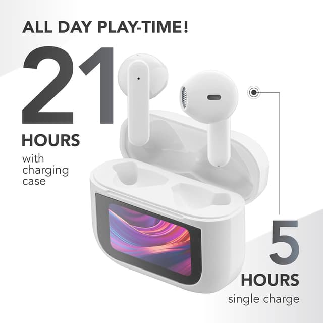 Detalle de Music Sound Groove : écouteurs Bluetooth avec écran tactile, 3 modes EQ et jusqu’à 21 h d’autonomie