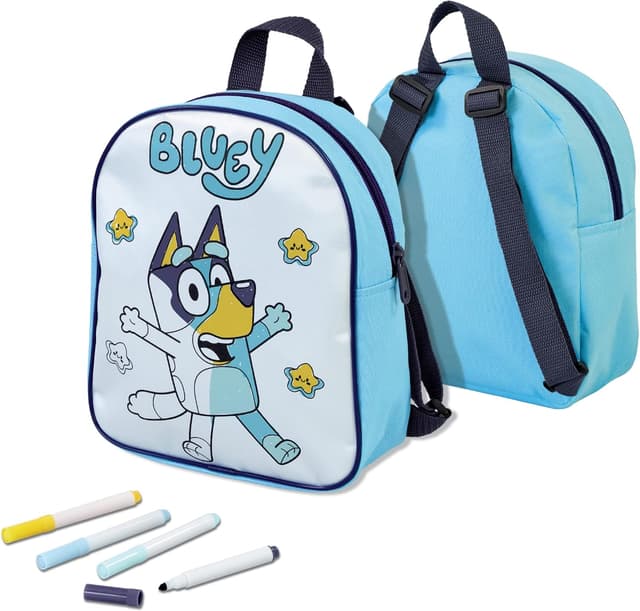 Detalle 2 de Bluey Colour and Carry Backpack (includes 4 colouring pens) for ages 3+