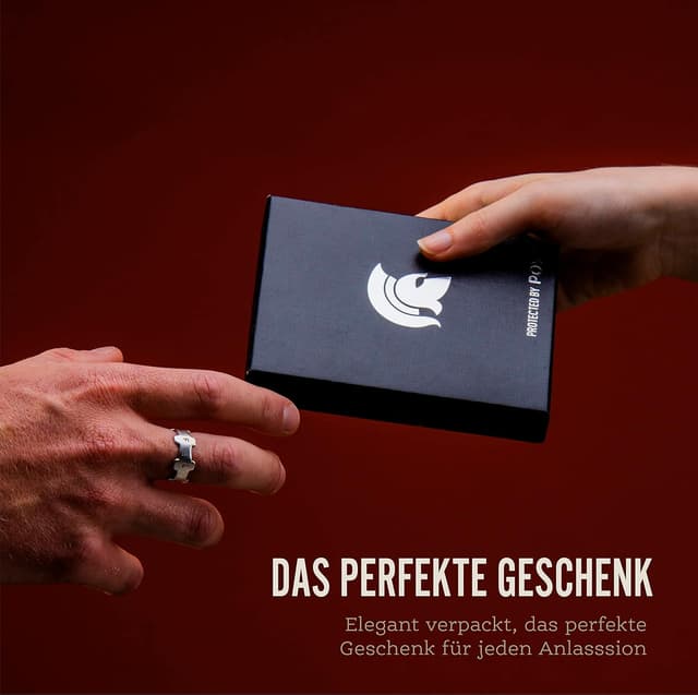 Detalle de POWR Wallet Herren Metall Kartenhalter mit Münzfach – RFID-Blocker & Kartenetui für bis zu 8 Karten