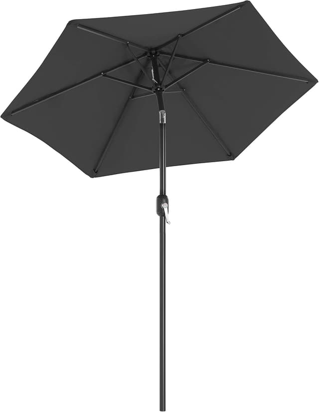 Detalle de SONGMICS Parasol de jardin octogonal UPF 50+ inclinable avec manivelle (pare-soleil) en polyester
