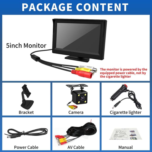 Thumbnail 5 de Kairiyard Backup Camera with 5-inch Monitor