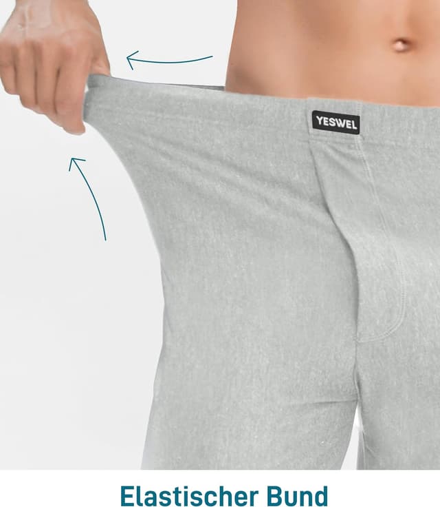 Detalle de YESWEL 6er/10er Pack Boxershorts Herren aus atmungsaktiver Baumwolle (M–4XL)