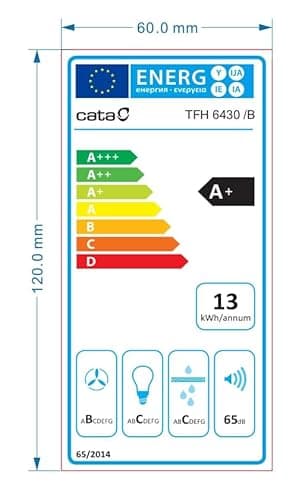 Thumbnail 8 de Cata TFH 6430GBK/B Campana extractora 3+1