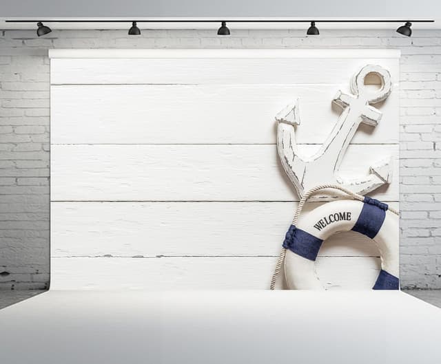 Detalle 2 de CHNBGPRO Welcome Aboard Nautical Backdrop 2.1m × 1.5m 🖼