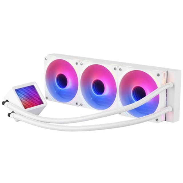 Detalle 2 de Forgeon Solum 360 Refrigeración líquida AIO 360mm ARGB (kit blanco) con ventiladores 120 mm