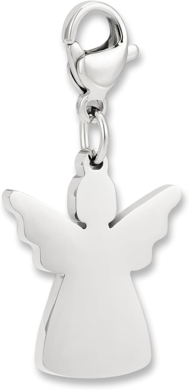 Detalle de Pendentif charm en acier inoxydable 316L avec fermoir mousqueton — pour bracelets à breloques et colliers