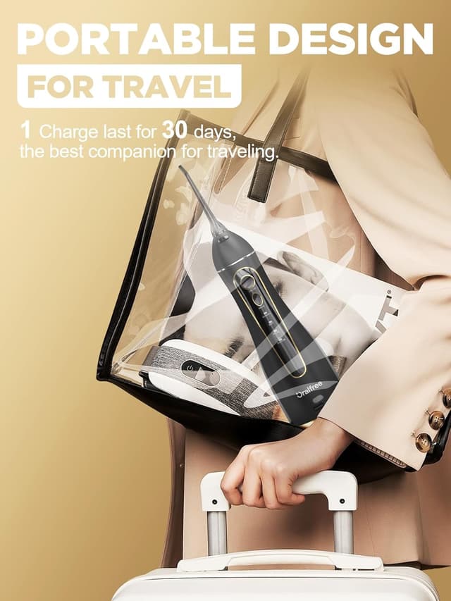 Thumbnail 6 de Oralfree Cordless Water Flosser Teeth Pick (Rechargeable Travel Pik) with 5 Replacement Tips