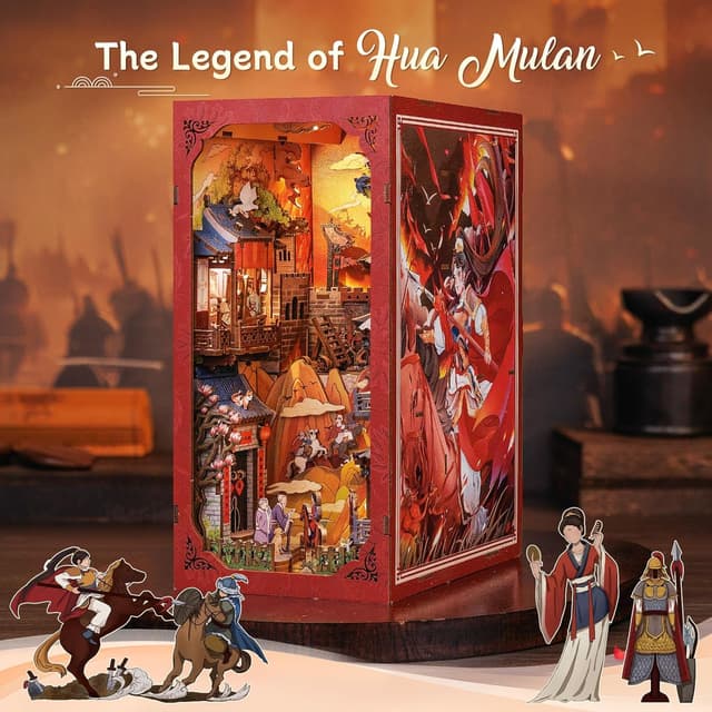 Detalle 2 de CUTEBEE Book Nook Kit The Legend of Mulan