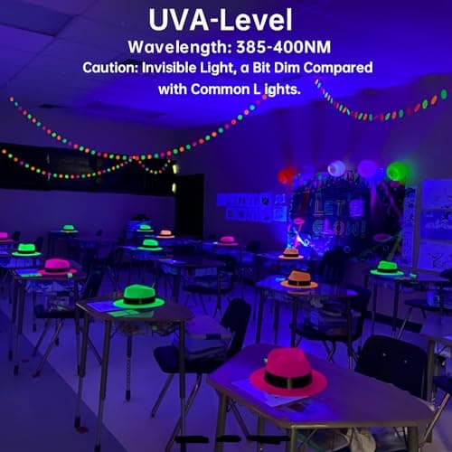 Detalle 2 de OUSIDE 2 Piezas Luz Negra UV 150W 💡 Impermeable IP66