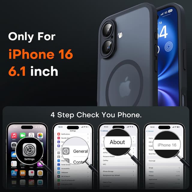 Detalle 2 de TOCOL Magnetic iPhone 16 Case 6.1-Inch