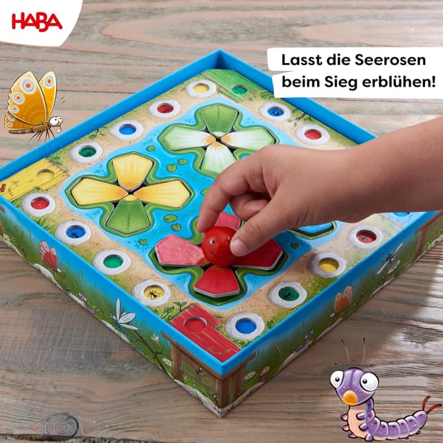 Detalle de HABA Wetthüpfen Würfelspiel für Kinder 2–4 Spieler