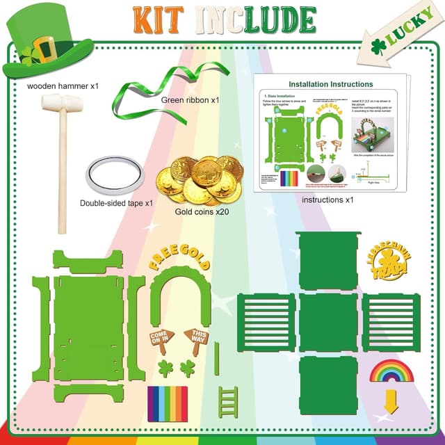 Thumbnail 3 de OFIHIDO Leprechaun Trap Kit 27 Pieces