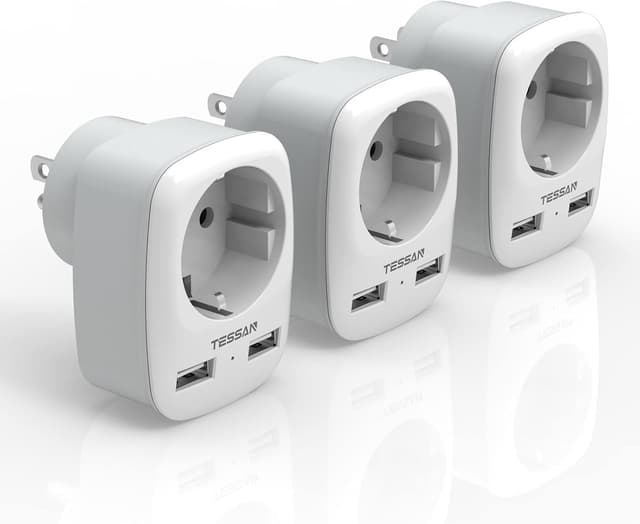 Detalle de TESSEN Reiseadapter USA 3 Stück