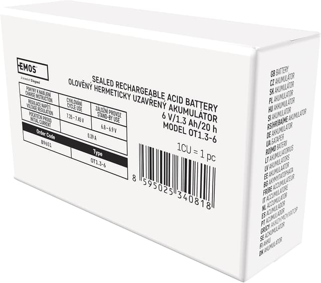 Detalle 2 de Accumulateur sans entretien Les emos plomb 6 V – 1,3 Ah (1 pièce) b9651