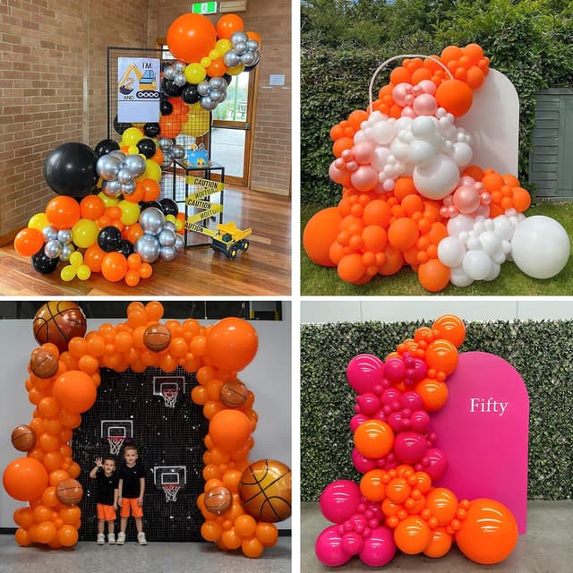 Thumbnail 6 de Teselife 100 Ballons Orange Mat 12 pouces 🎈