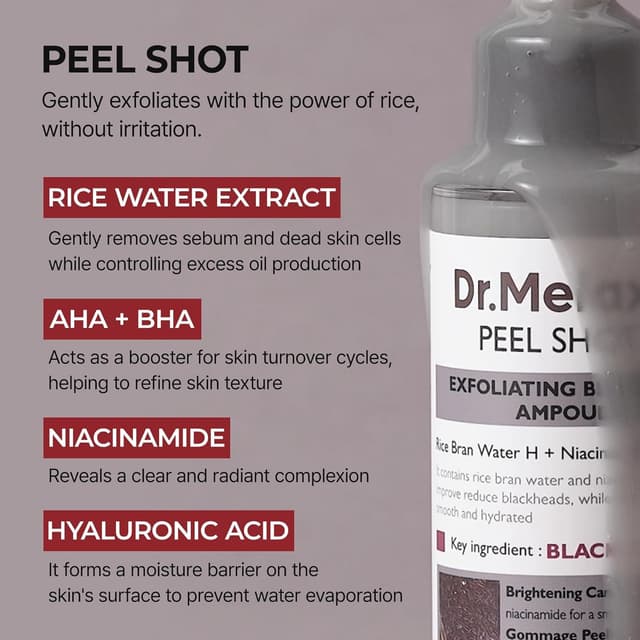 Detalle 2 de DR.MELAXIN Peel Shot Glow Ampoule 80ml