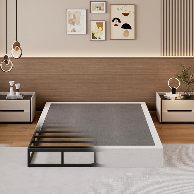 Detalle de SHLAND 8 Inch Full Box Spring (High Profile) Metal Frame with Fabric Cover—Easy Assembly